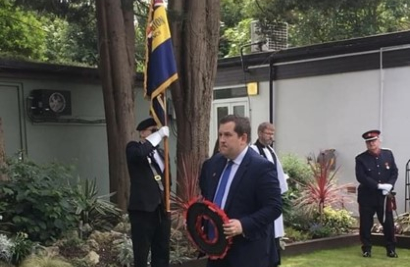 Louie French at D Day Wreath Laying Ceremony Sidcup