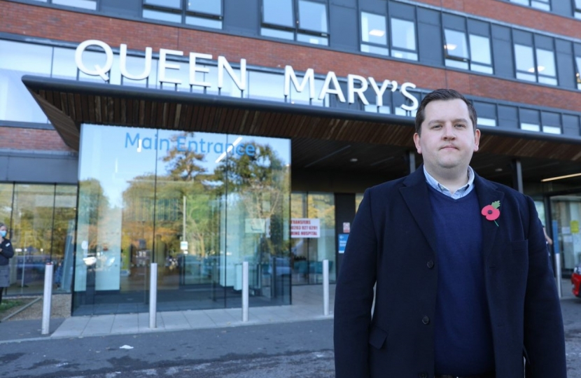 Louie French MP at Queen Mary's Hospital