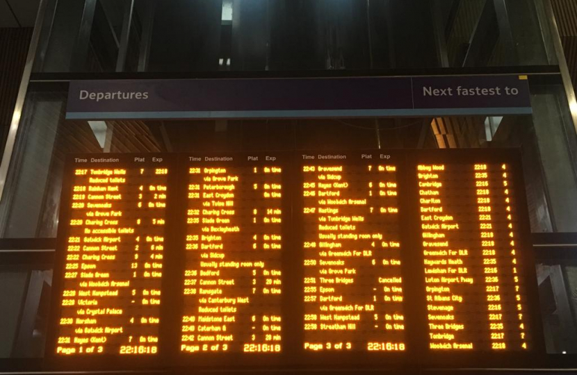 Southeastern departure board