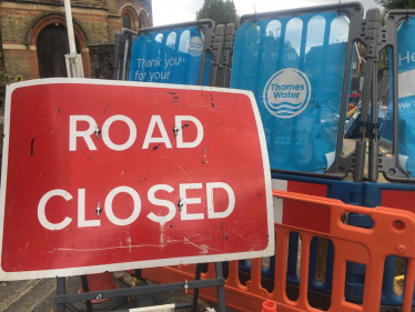 Thames Water works on Church Road Sidcup